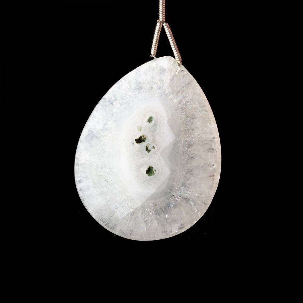 39x31mm Solar Quartz Faceted Pear Focal Bead 1 piece