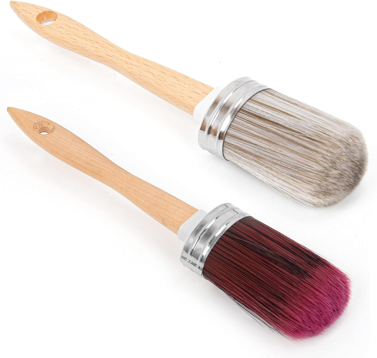 Professional Chalk and Milk Painting and Wax Brush for Furniture,Diy Painting Soft round Brush,Stencils Brush,Large Oval Brush,Easy Cleaning