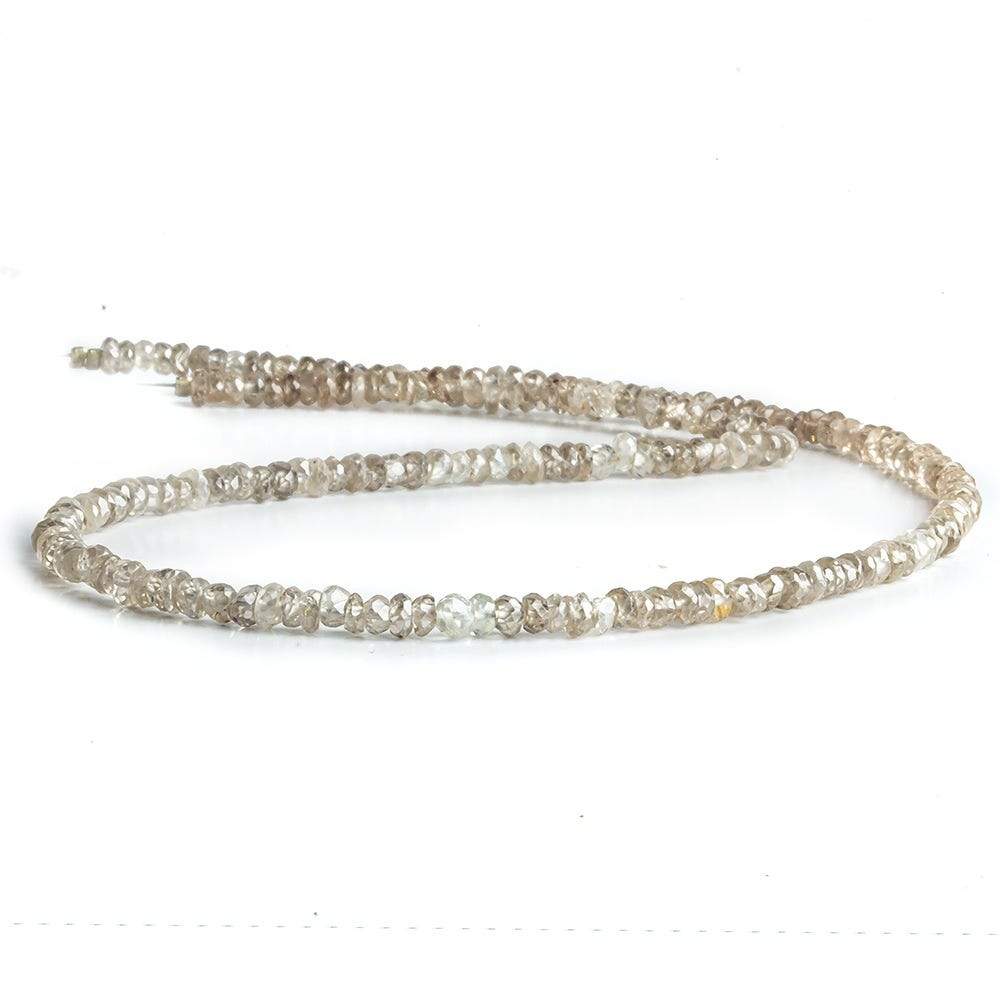 3mm Champagne Zircon Faceted Rondelle Beads 13.5 inch 200 beads