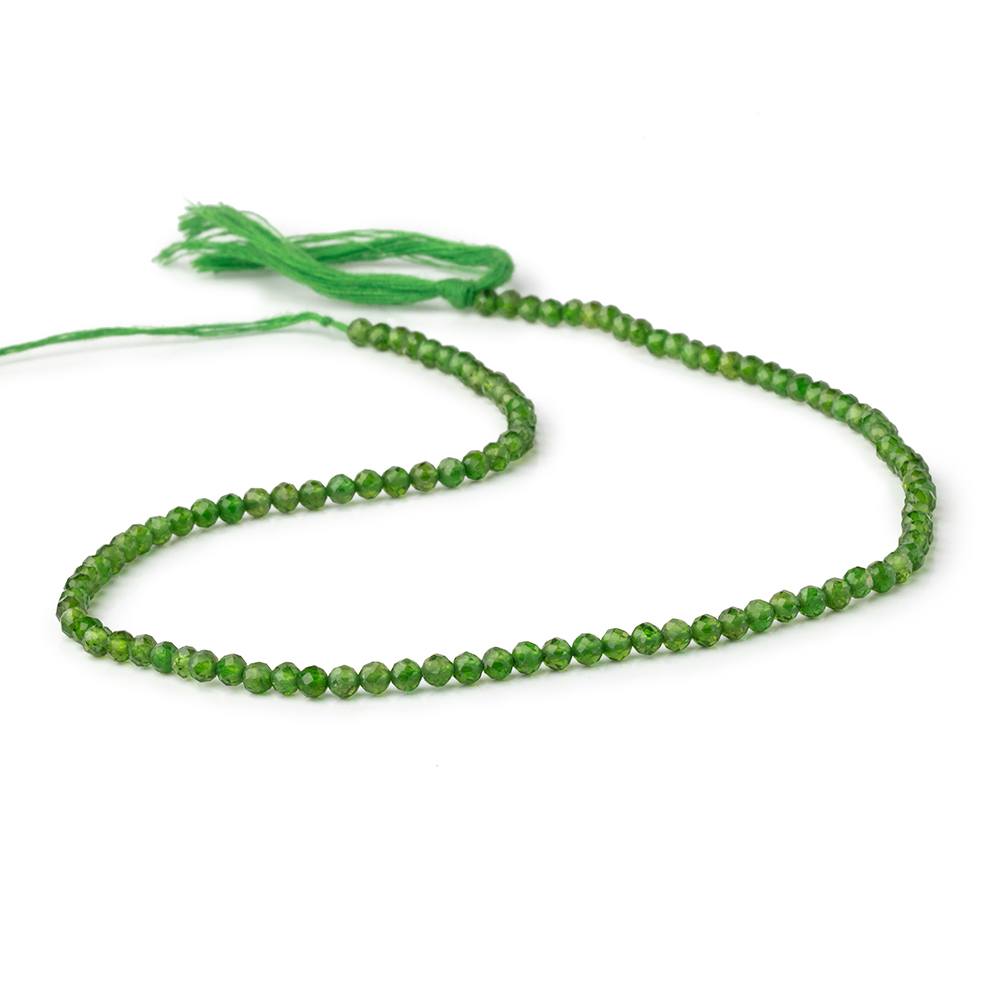 3mm Chrome Diopside Micro Faceted Round Beads 12.5 inch 108 pieces AA