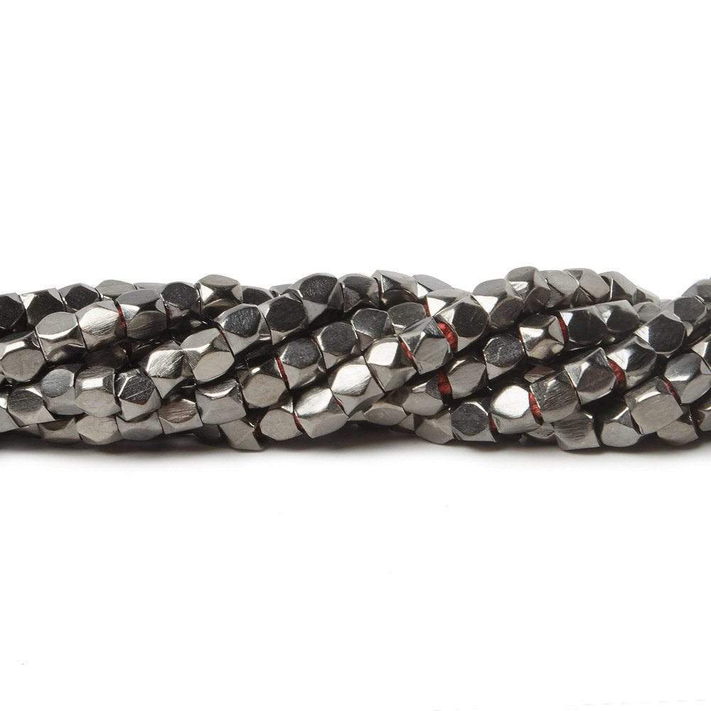 3mm Hand Polished Faceted Nugget Beads 8 inch 72 pieces