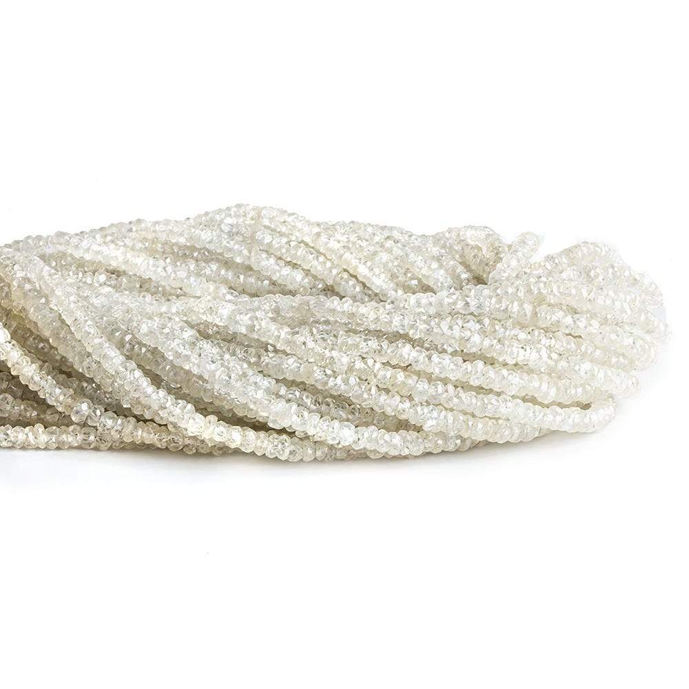 3mm Light Champagne Zircon Faceted Rondelle Beads 13.5 inch 200 pieces