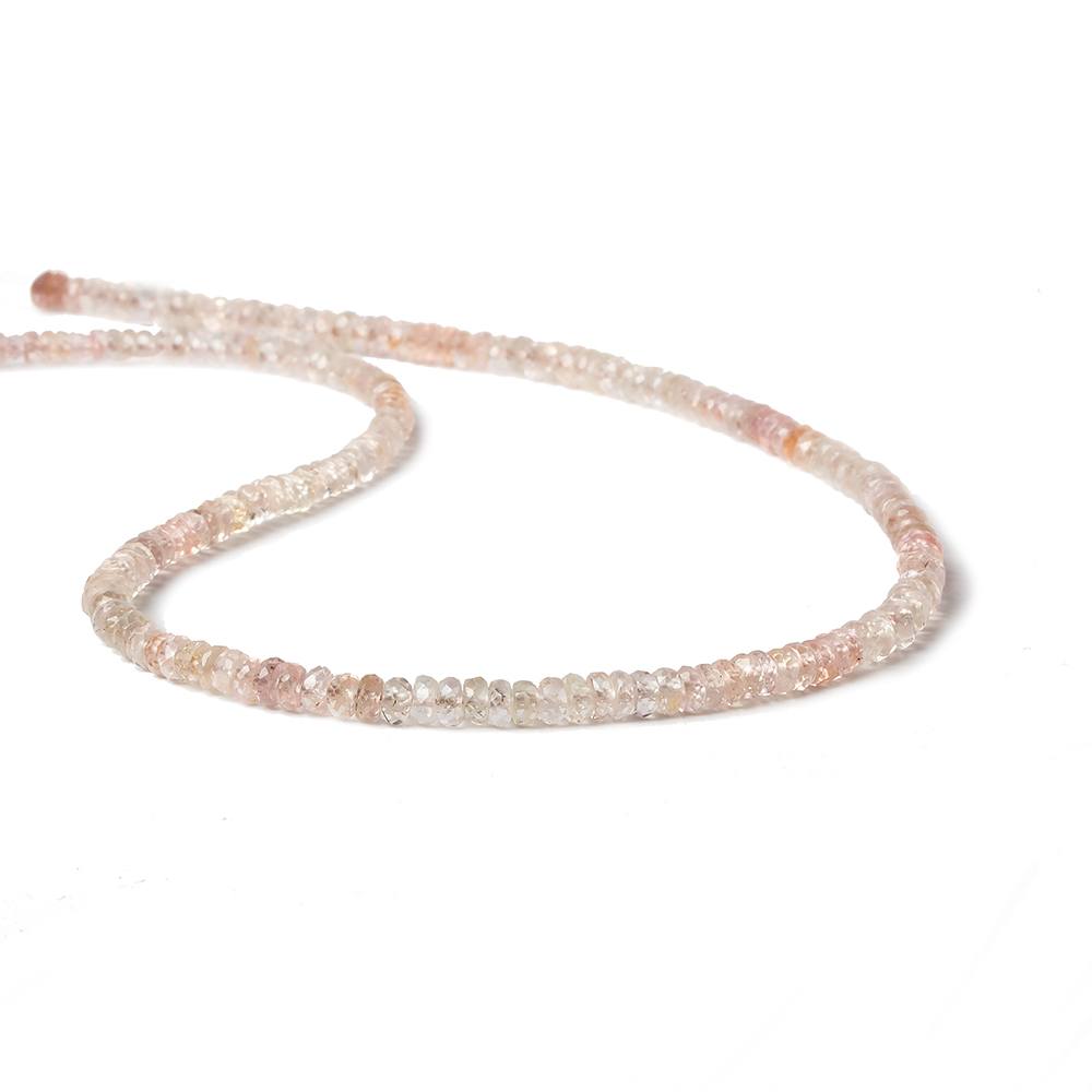 3mm Light Pink Sapphire Faceted Rondelle Beads 14 inch 180 pieces