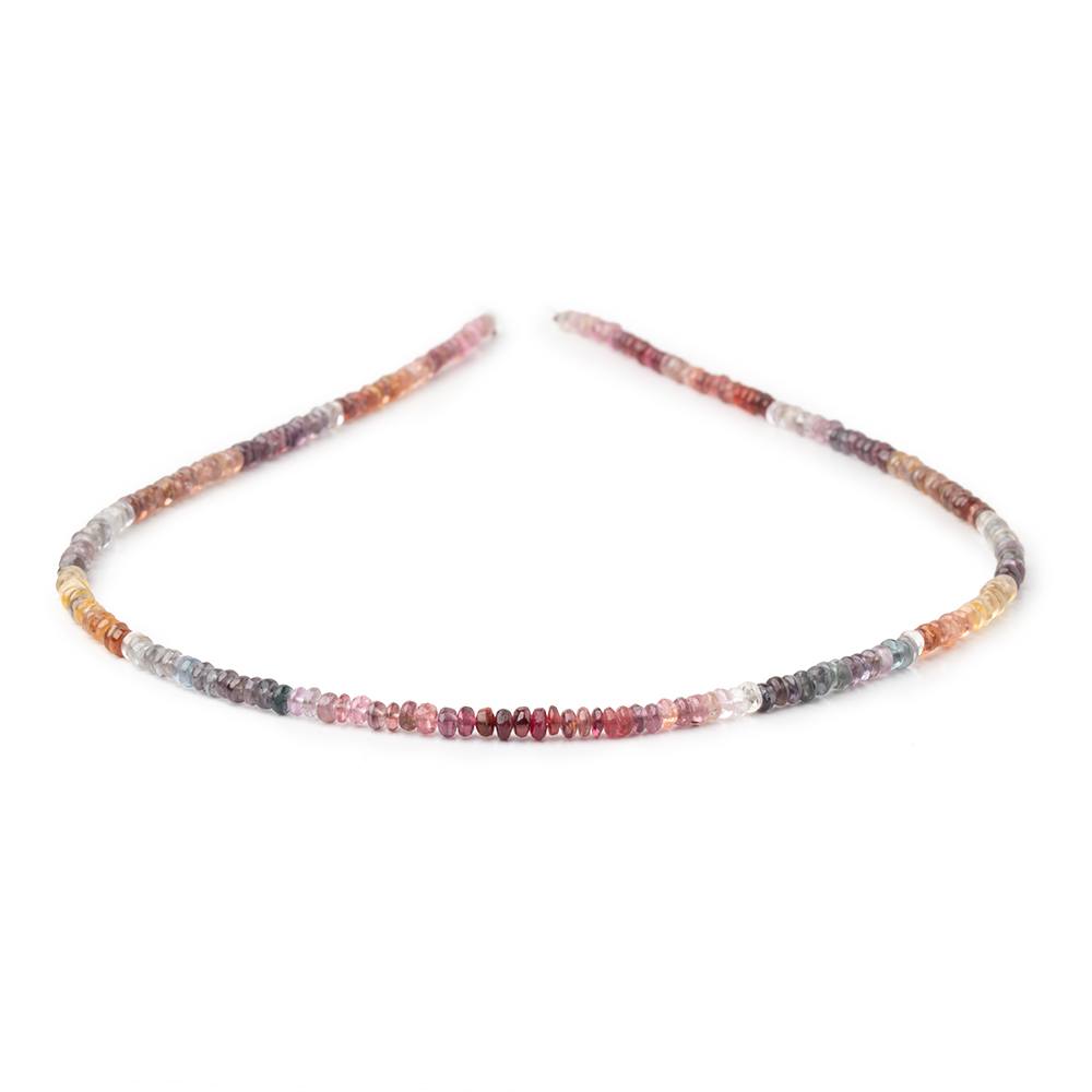 3mm Multi Color Spinel Plain Rondelle Beads 15.75 inch 215 pieces