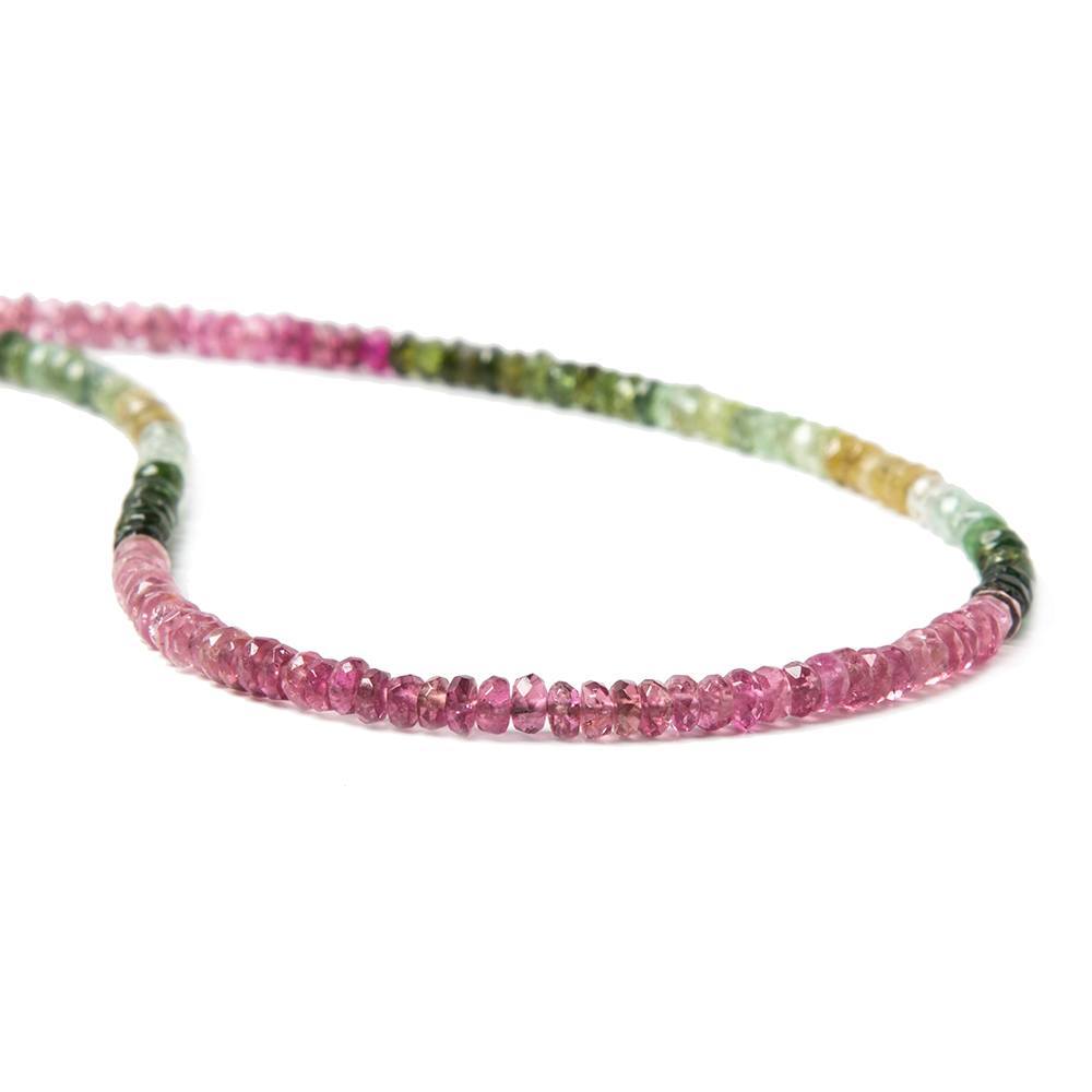 3mm Multi Color Tourmaline faceted rondelle beads 16 inch 200 pieces