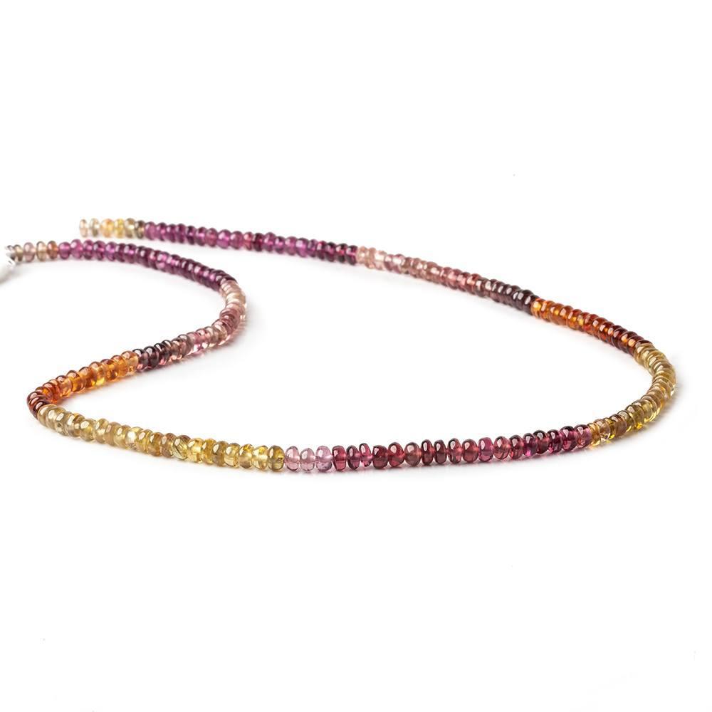 3mm Multi-gemstone Plain Rondelle Beads 13.5 inch 185 pieces