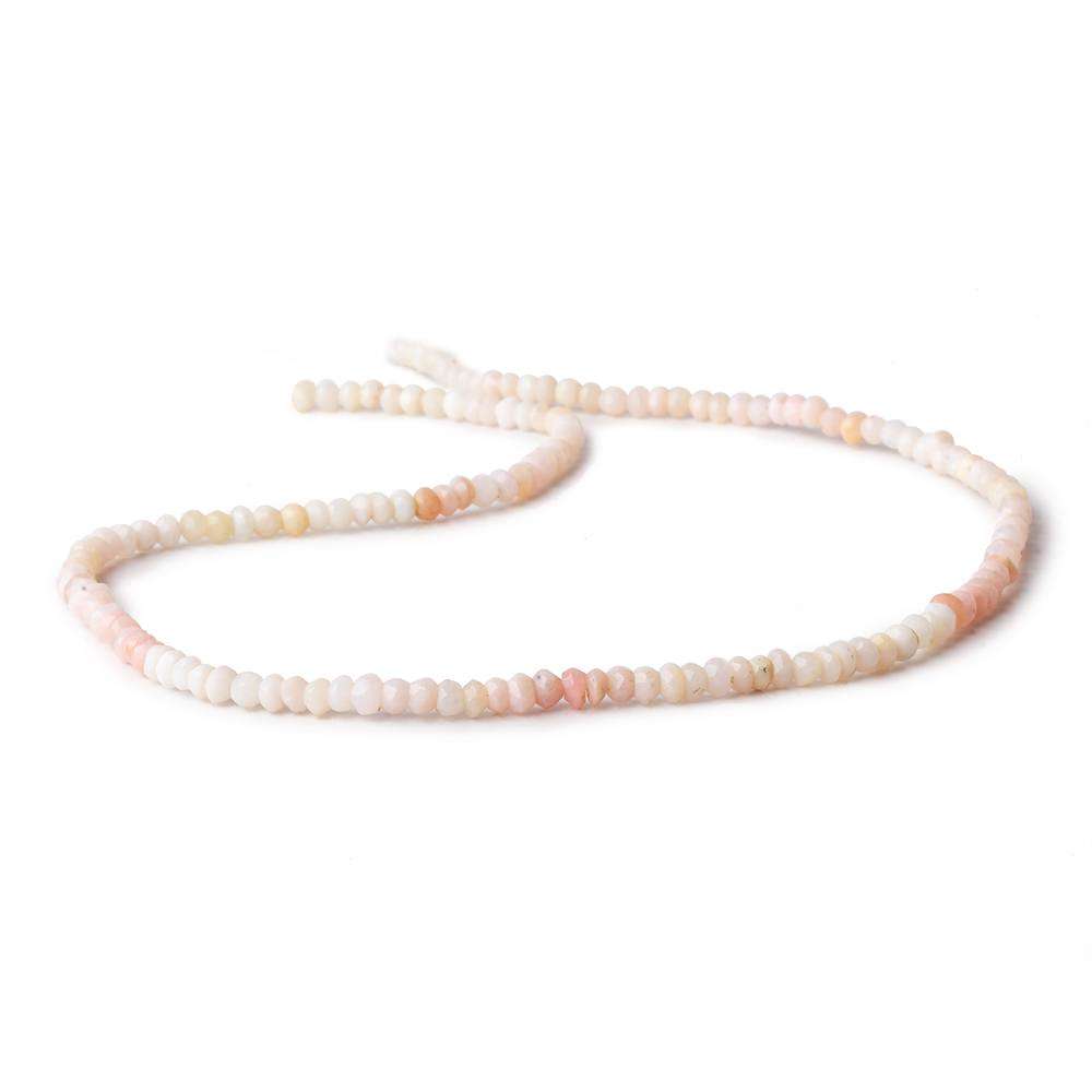 3mm Pink Peruvian Opal Faceted Rondelle Beads 13 inch 155 pieces