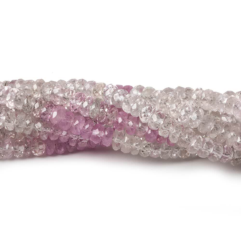 3mm Pink Sapphire Beads Faceted Rondelle 14 inch 180 pieces