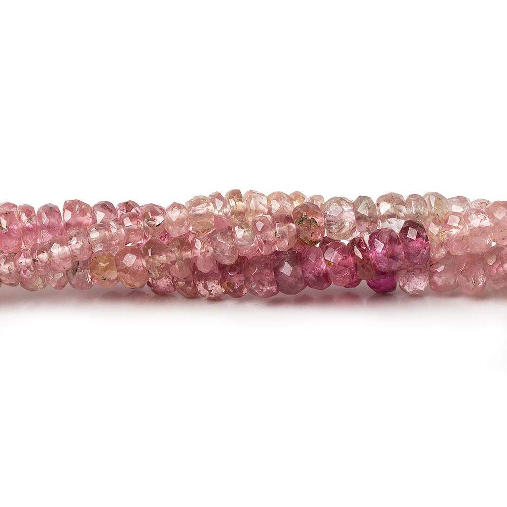 3mm Pink Tourmaline Faceted Rondelle Beads 16 inch 166 pcs AA Grade