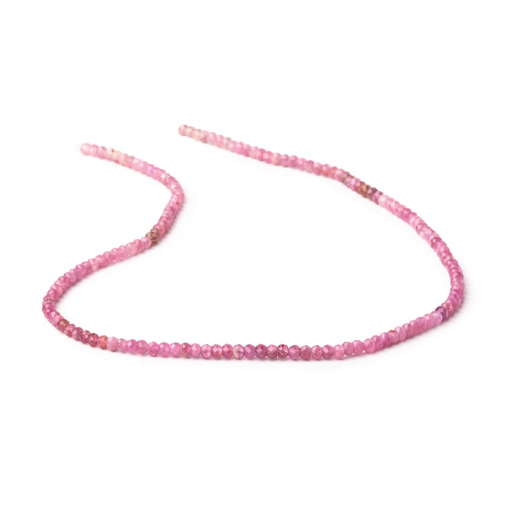 3mm Pink Tourmaline Micro Faceted Rondelle Beads 13 inch 120 pieces