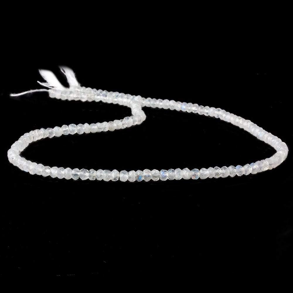 3mm Rainbow Moonstone faceted rondelle beads 13 inch 115 pieces