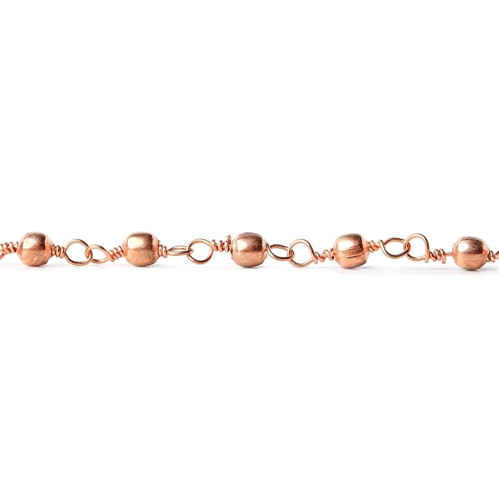 3mm Rose Gold plated Round Rose Gold plated Chain by the foot