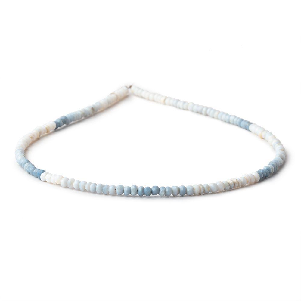 3mm Shaded Owyhee Denim Opal Faceted Rondelle Beads 13 inch 160 pieces