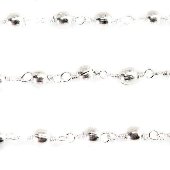 3mm Silver plated plain round Silver plated Chain by the foot