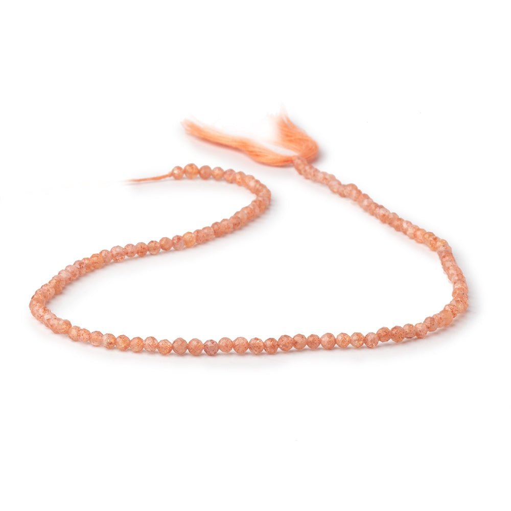 3mm Sunstone Micro Faceted Round Beads 12.5 inch 112 pieces
