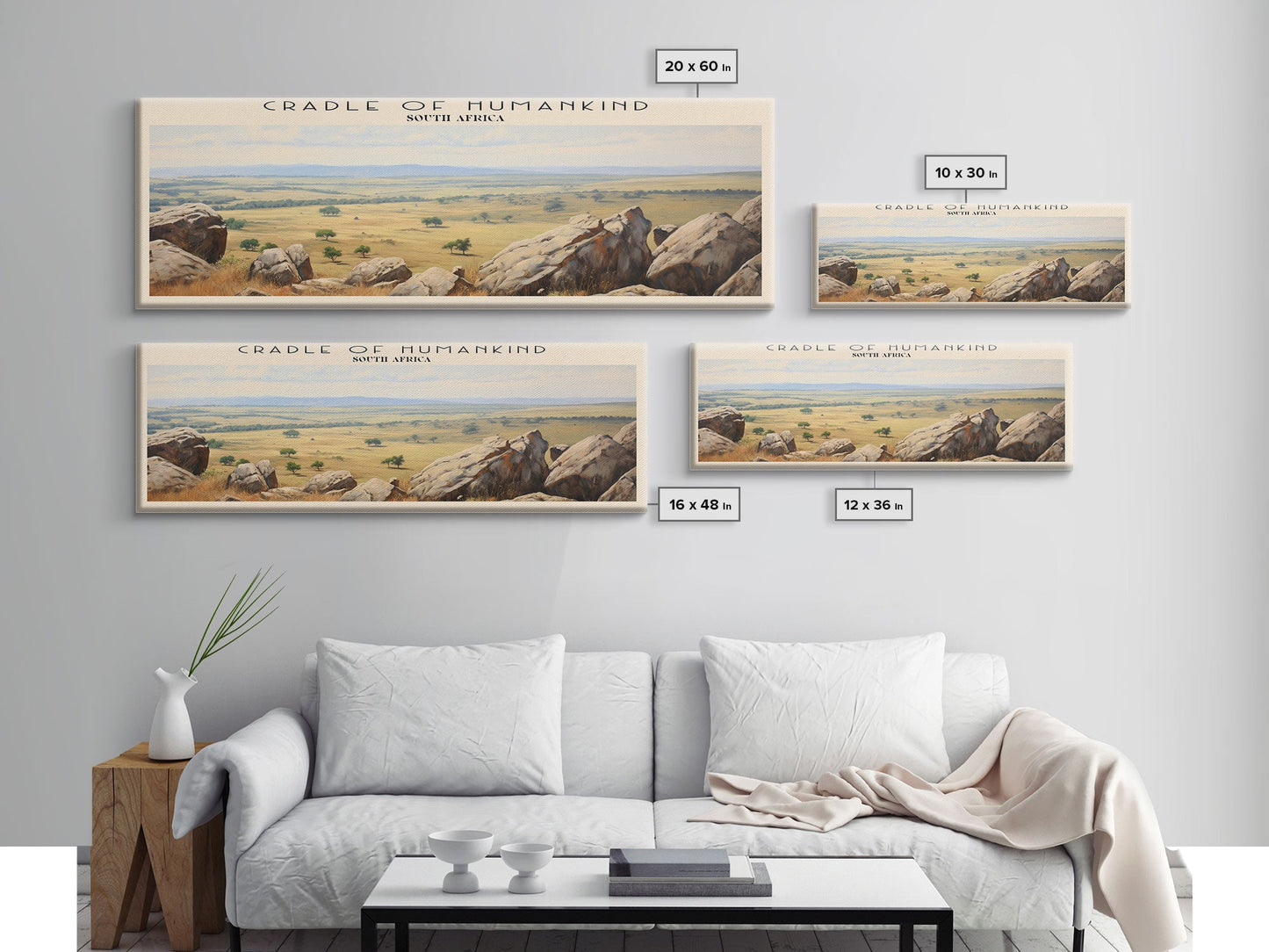 Cradle of Humankind Travel Poster Print, Framed Canvas Print, COUNTRY Travel Art, Wood Framed Art, Wall Hanging, Home Decor
