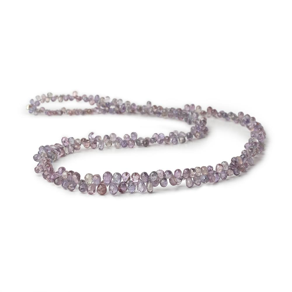 3x2-5.5x3mm Plum Sapphire Faceted Tear Drop Beads 17 inch 300 pieces AA