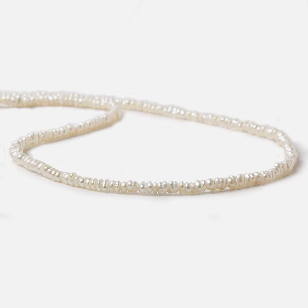 3x2.8mm Off White Center Drilled Baroque Freshwater Pearls 14 inch 245 pieces