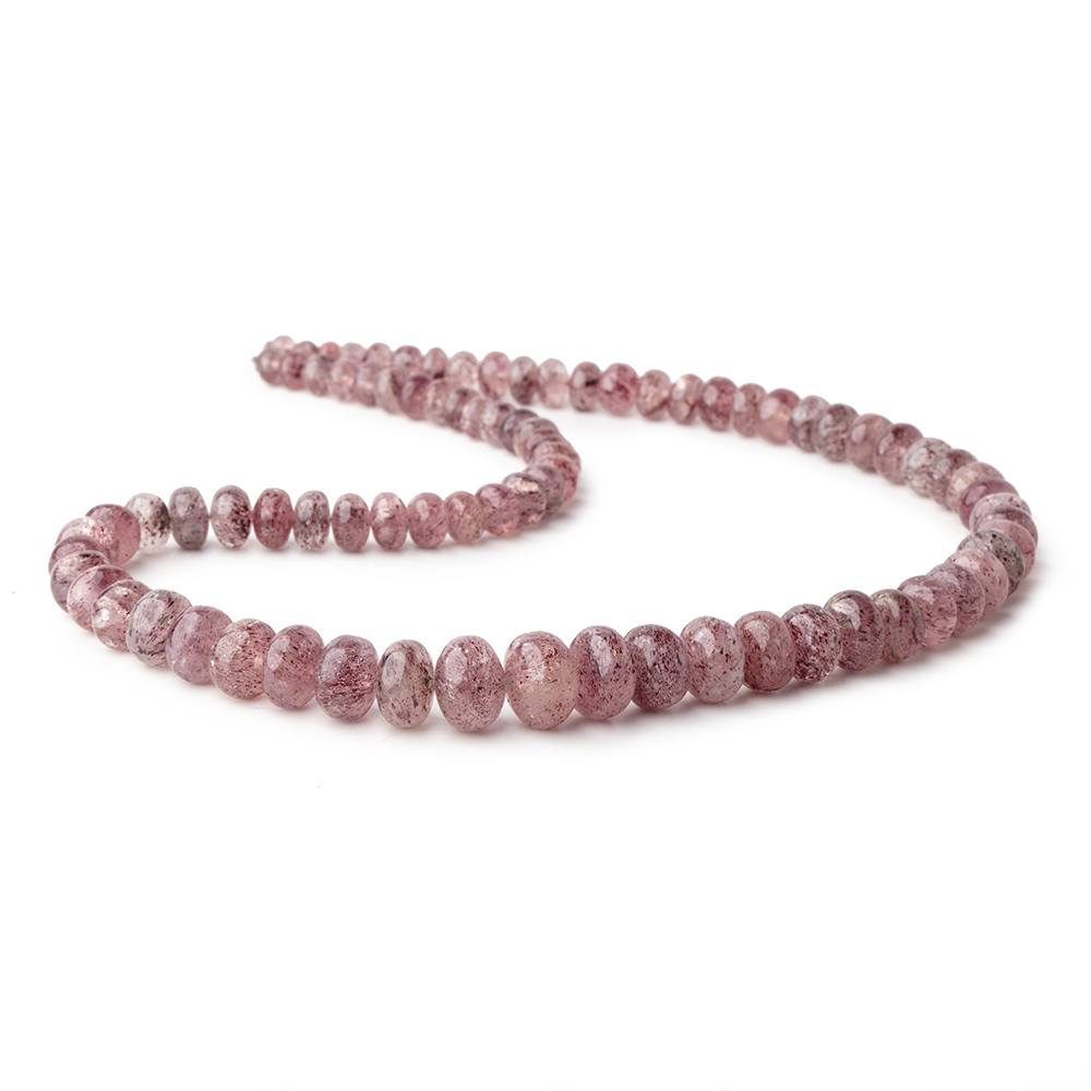 4-12mm Strawberry Quartz Plain Rondelle Beads 18 inch 88 pieces