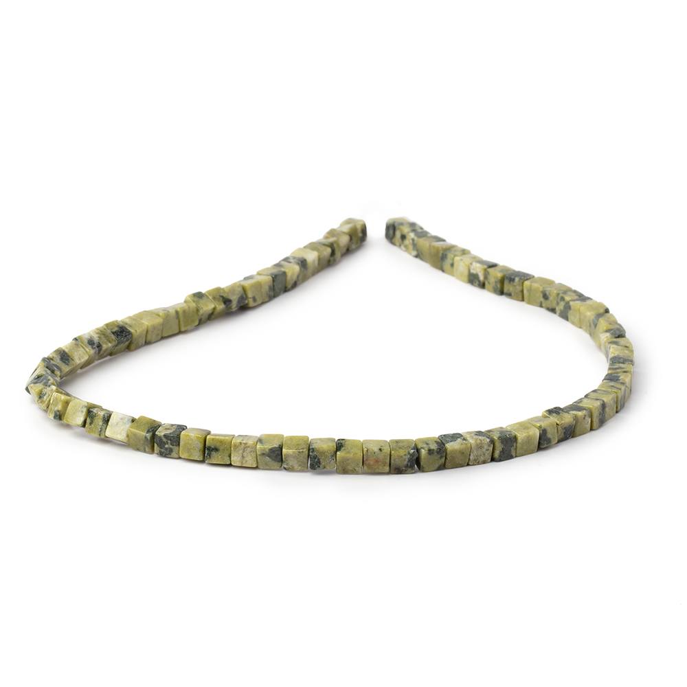 4-4.5mm Jadeite Plain Cube Beads 13.75 inch 76 pieces