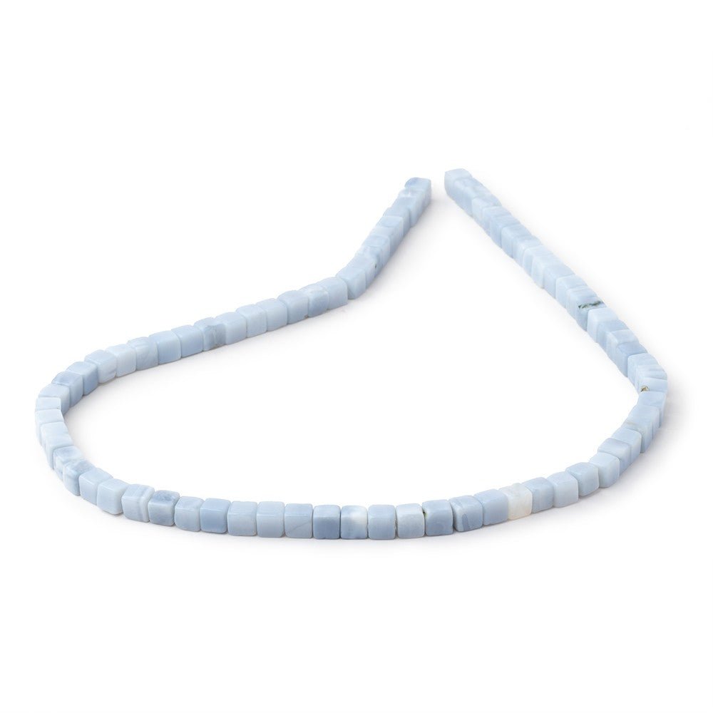 4-4.5mm Owyhee Blue Opal Plain Cube Beads 14 inch 78 pieces