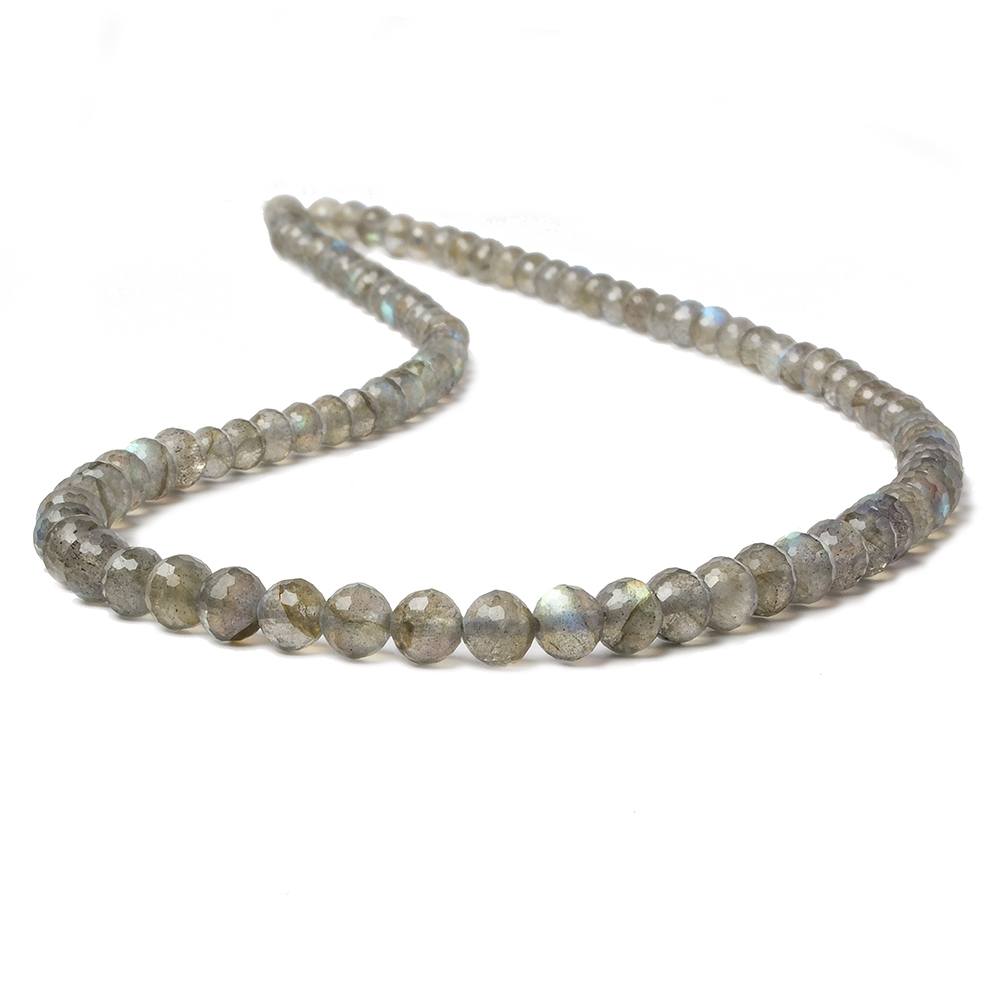 4-5.5mm Labradorite faceted round beads 15 inches 85 pieces AA