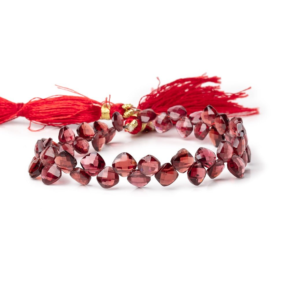 4-5mm Garnet Faceted Pillow Beads 6.5 inch 46 pieces