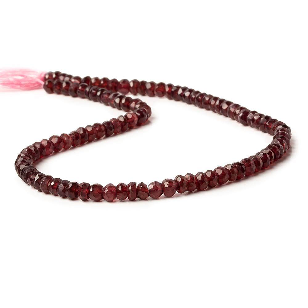 5mm Garnet faceted rondelle beads 13 inches 100 pieces
