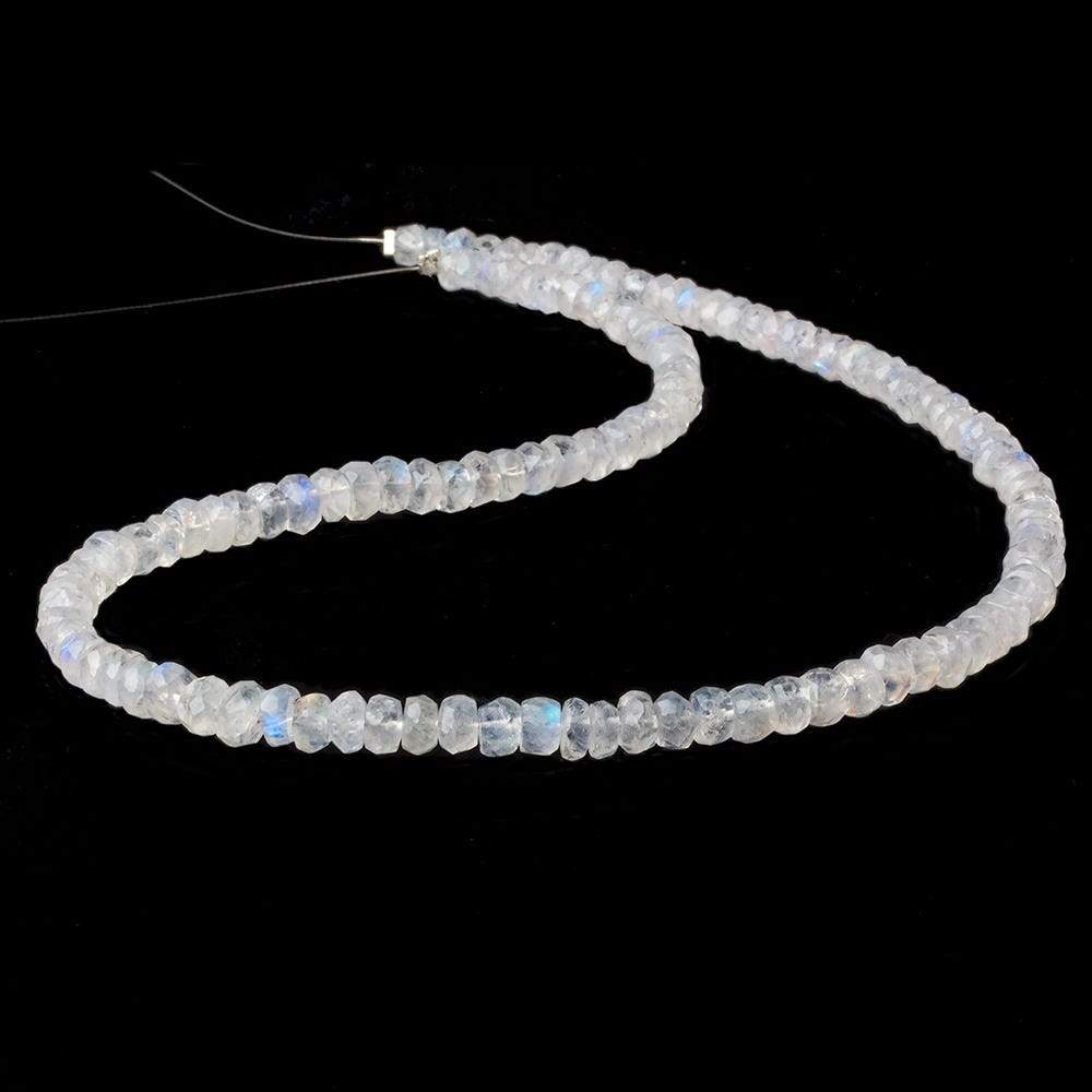 4-5mm Rainbow Moonstone Faceted Rondelle Beads 14 inch 110 pieces AA