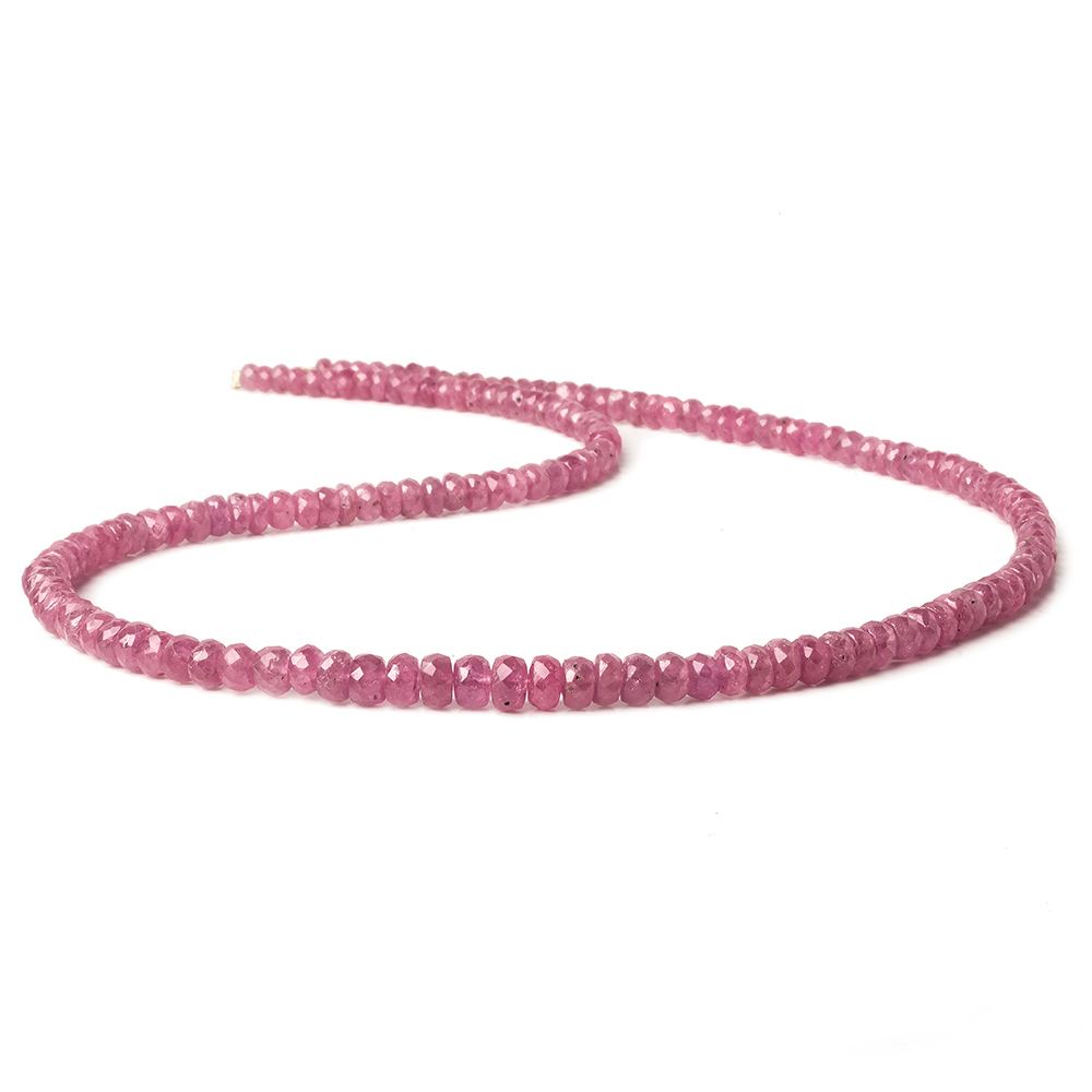 3-5mm Ruby faceted rondelle beads 16 inch 145 pieces