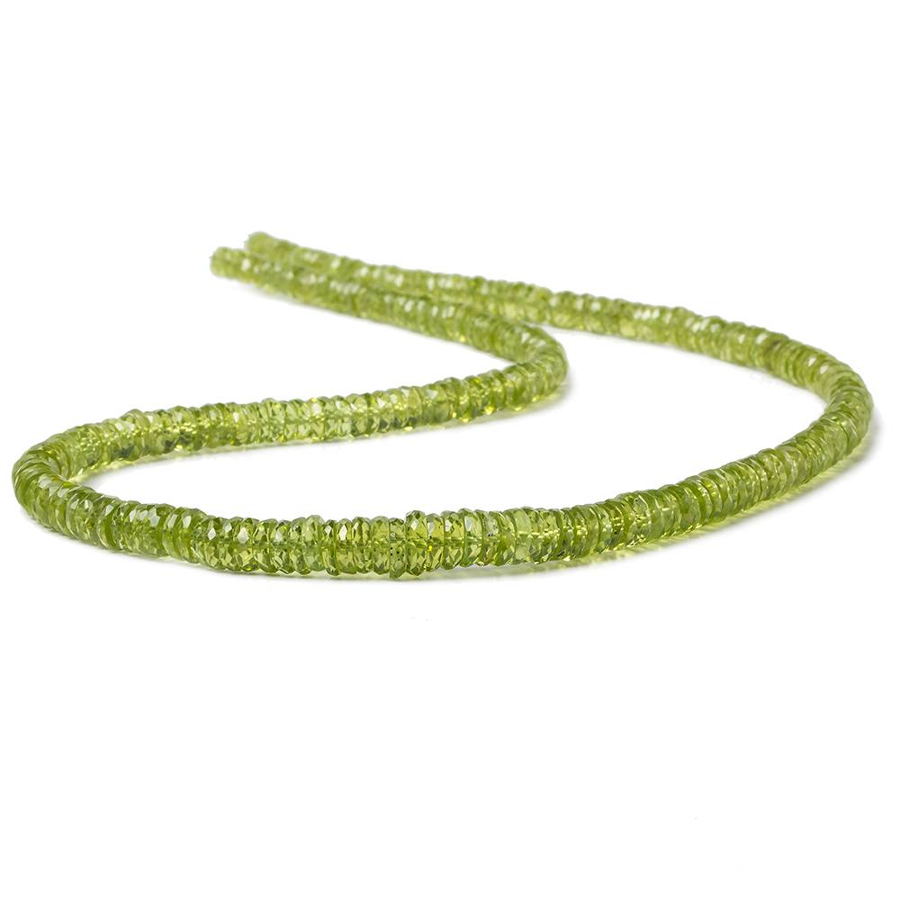 4-6.5mm Afghani Peridot faceted hishi beads 16 inch 260 pieces AA