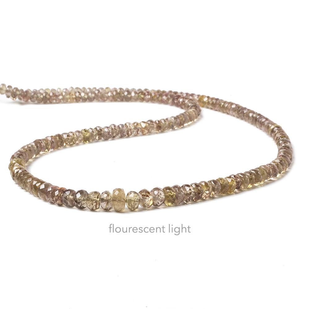 4-6mm Color Change Garnet faceted rondelle beads 18 inch 179 pieces