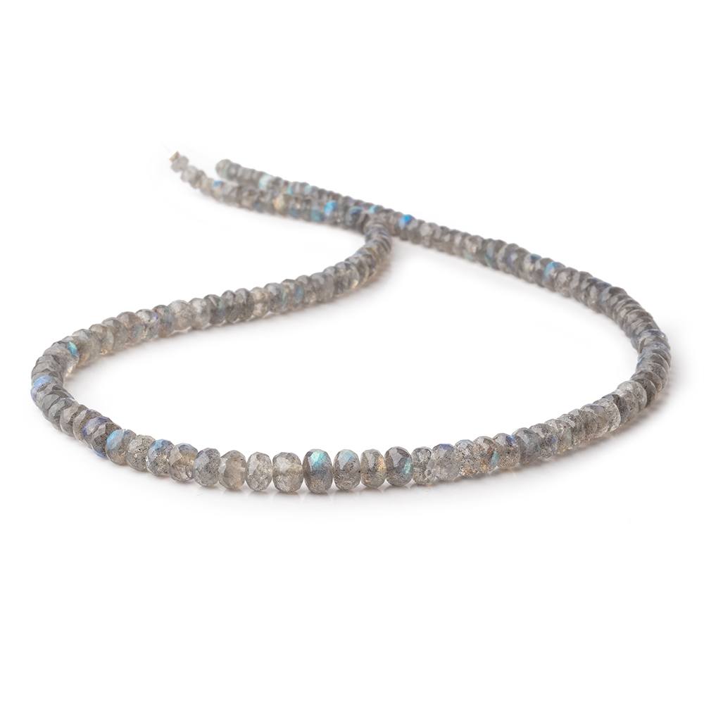 4-6mm Labradorite Faceted Rondelle Beads 17.5 inch 140 pieces