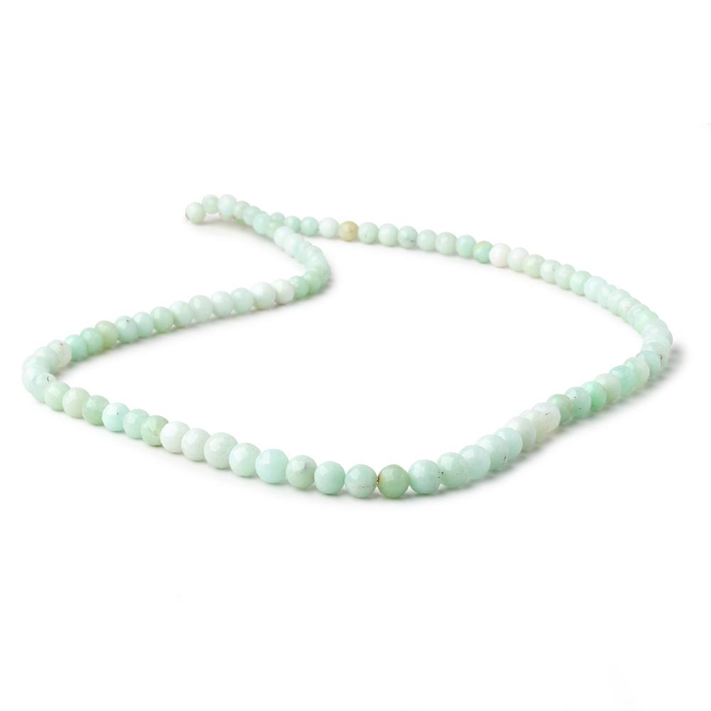 4-6mm Pale Chrysoprase Faceted Round Beads 18 inch 94 pieces