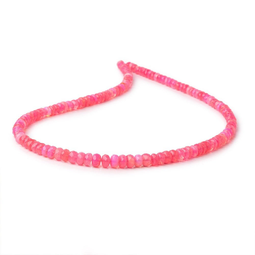 4-6mm Pink Ethiopian Opal Faceted Rondelle Beads 16 inch 133 pieces AA