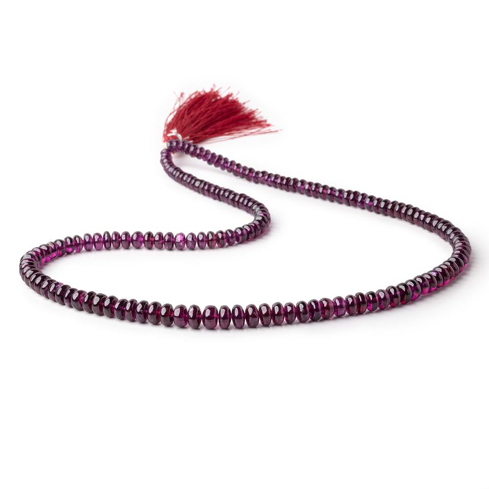 4-6mm Rhodolite Garnet plain rondelle beads 18 inch 148 pieces AA