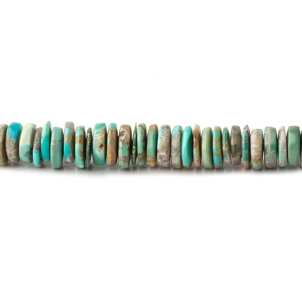 4-6mm Turquoise plain heshi beads 18 inch 305 pieces