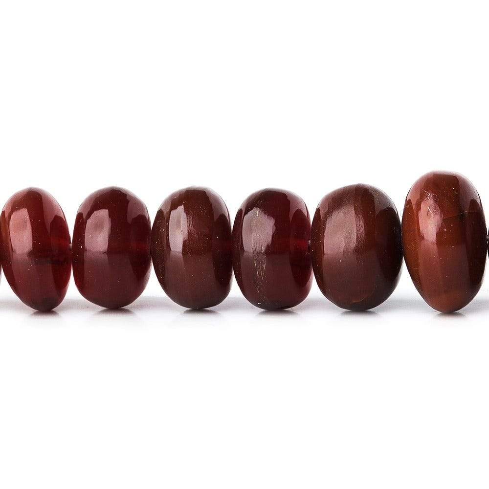 4-7mm Deep Orange Fire Opal Plain Rondelle Beads 16 inch 125 pieces