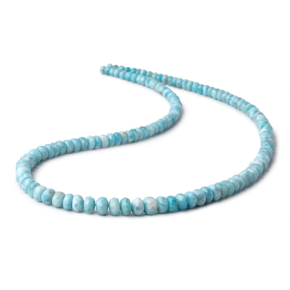4-7mm Larimar Faceted Rondelle Beads 18 inch 138 pieces AA