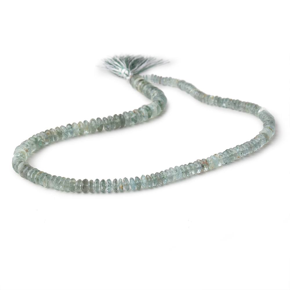 4-6mm Moss Aquamarine German Faceted Rondelle Beads 16 inch 161 pieces
