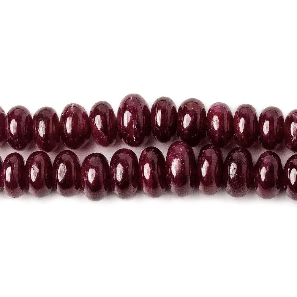 4-7mm Ruby plain rondelle Beads 2 Strands 39 inches