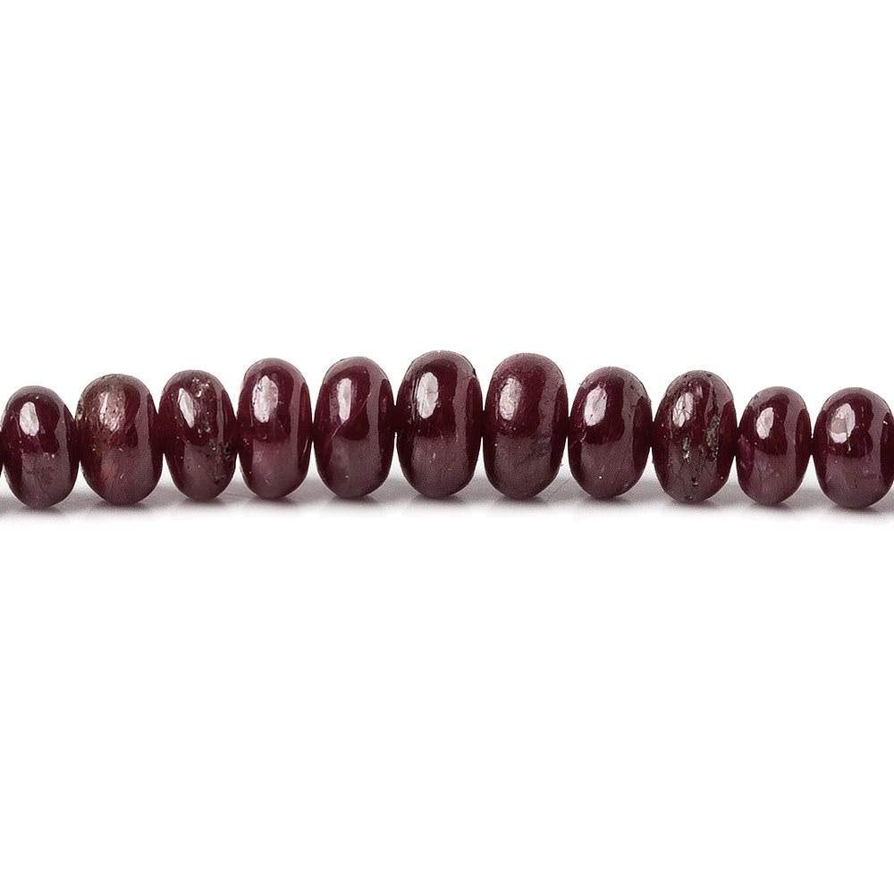 4-7mm Ruby plain rondelle Beads 20 inches 197 pieces
