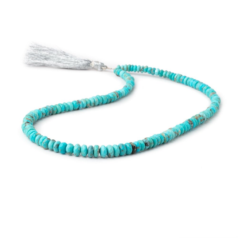 4-7mm Sleeping Beauty Turquoise Faceted Rondelle Beads 16 inch 240 pieces AA