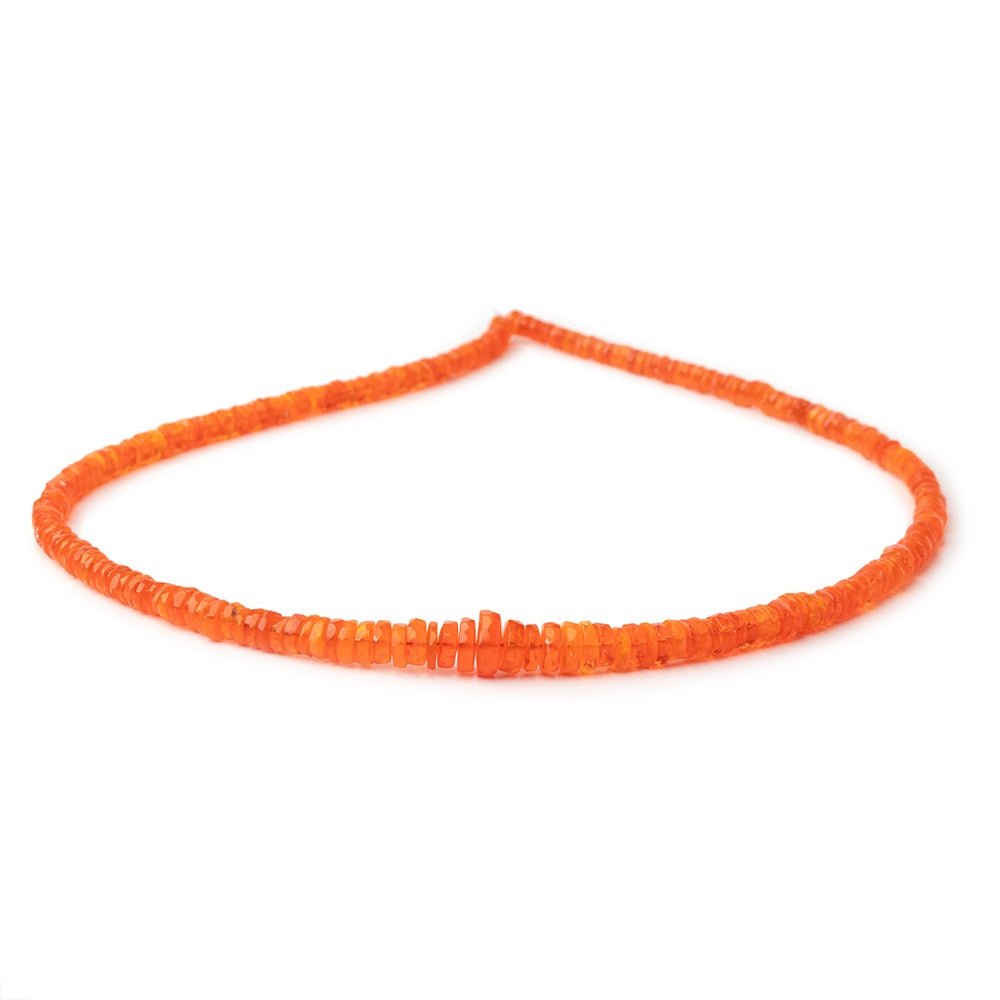 4-7mm Tangerine Ethiopian Opal Faceted Heishi 16 inch 240 Beads AA