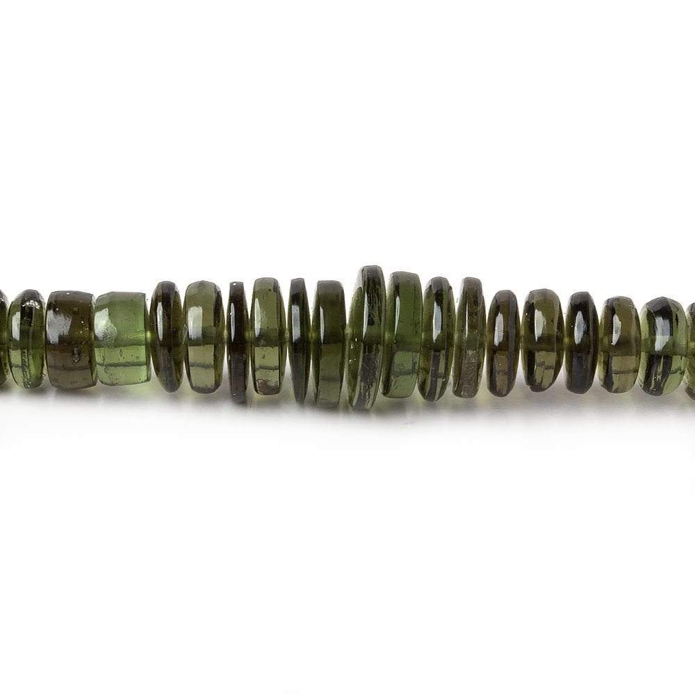 4-8.5mm Moldavite plain heshi beads 17 inch 229 pieces A grade