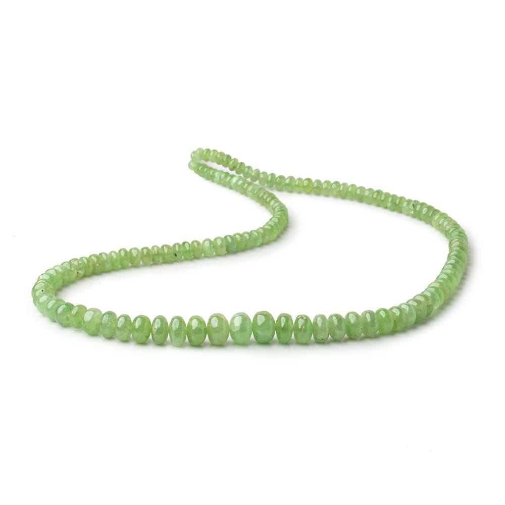 4-9.5mm Tsavorite Garnet Plain Rondelle Beads 18 inch 129 pieces AA