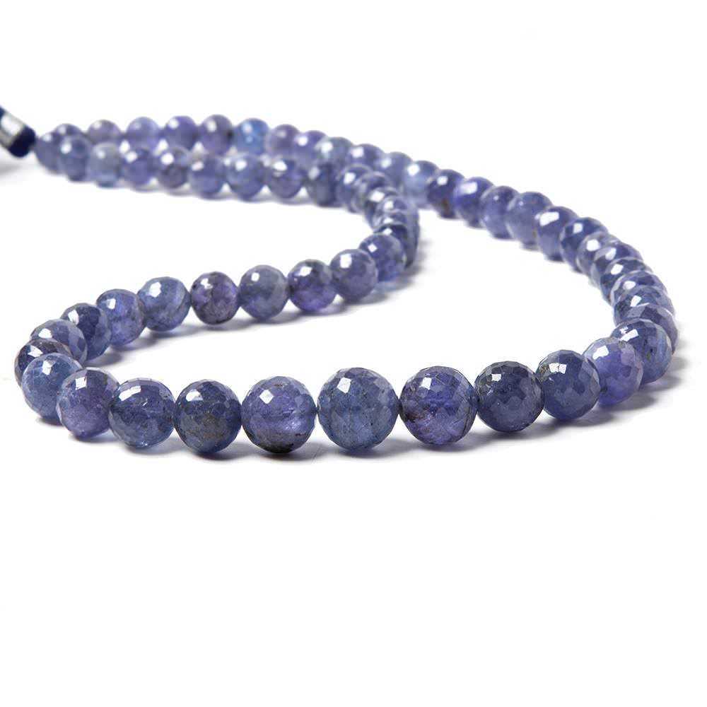 4-9mm Tanzanite Faceted Round Beads AA Grade 16 inch 60 pieces