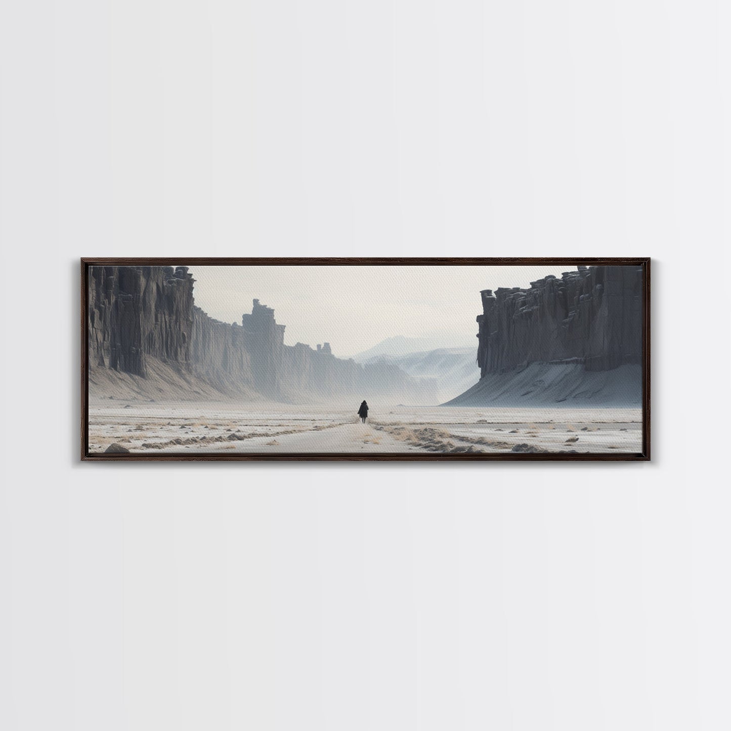 The Wanderer - Framed Canvas Print - Scifi Wall Art - Game Room Decor - Gamer Gift - Mancave Wall Art