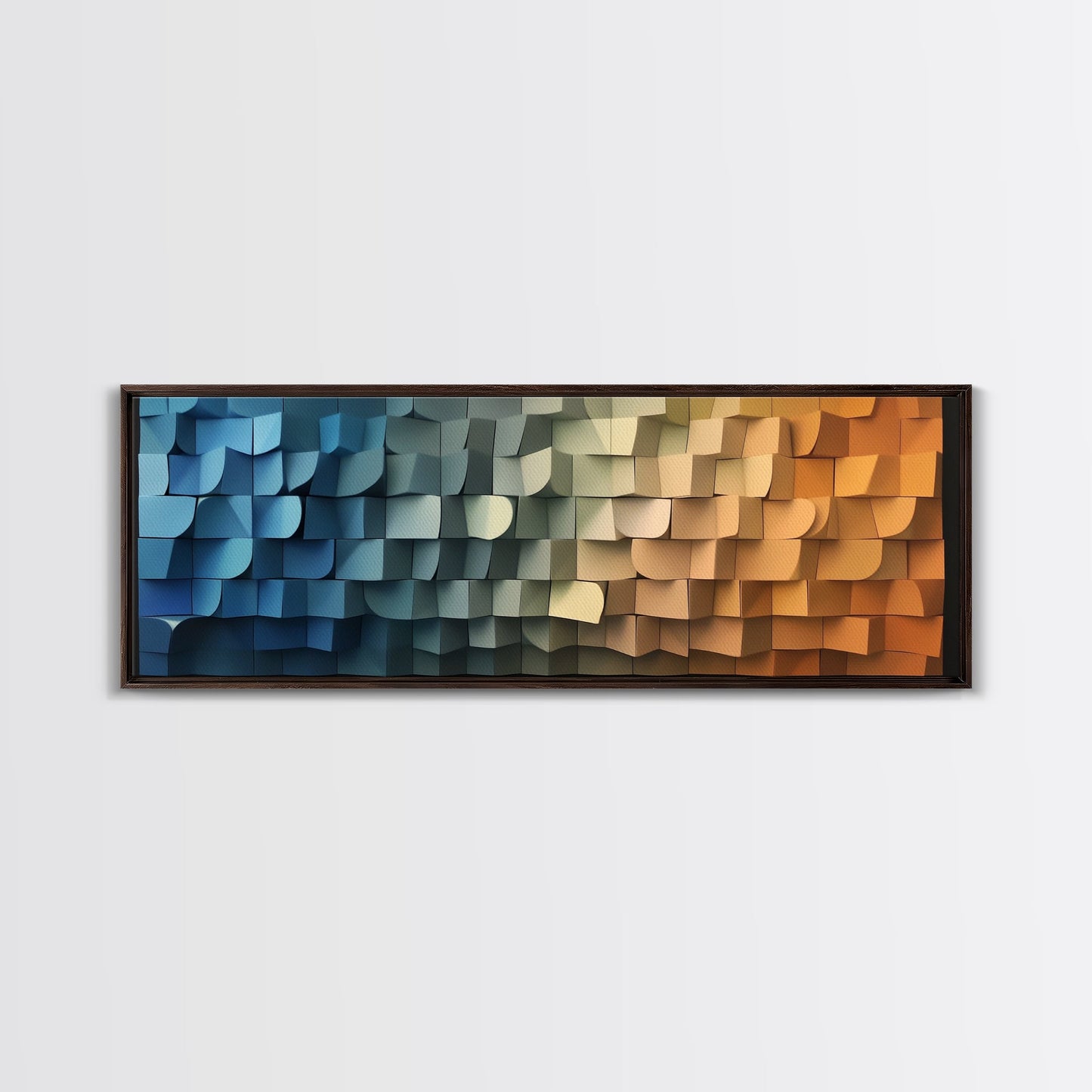 Geometric Wall Art - Cubism - Dreams Of the Coast - Framed Canvas Print
