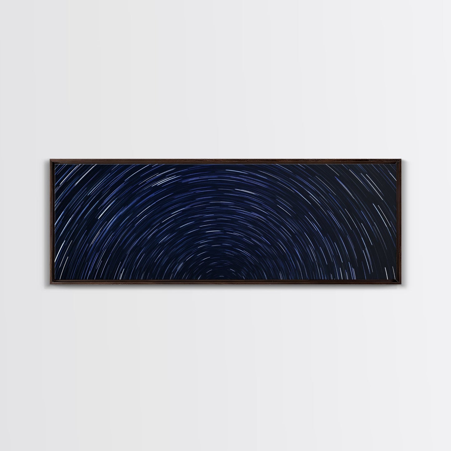 Spiral Of Stars Framed Canvas Print, Timelapse Photography Style Print, Oversized Living Room Decor